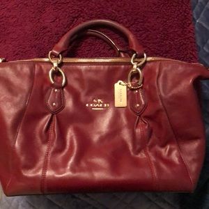 Red Coach handbag (authentic)
